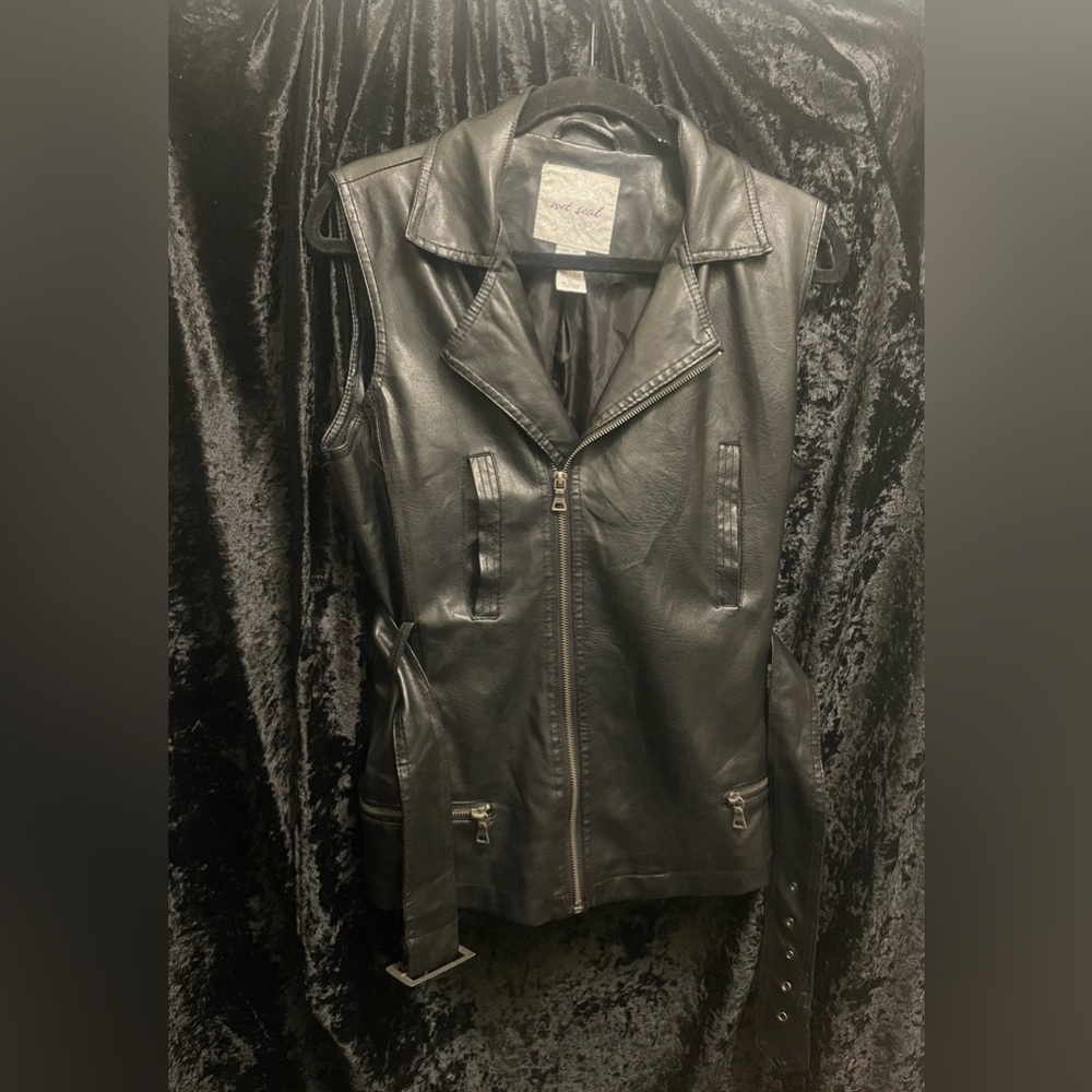 Wet Seal Leather Vest